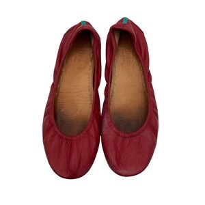Tieks by Gavrieli Red Italian Leather Ballet Flats Signature Sole Womens 7- $210